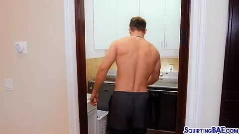 Squirting bae doggystyled and milked by big white cock