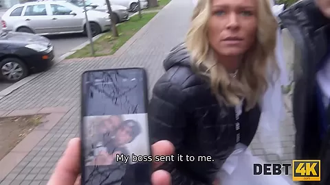 DEBT4k. Groom has to watch brides sex with insistent debt collector