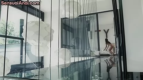 Sensual anal bae drilled by big cock after showering