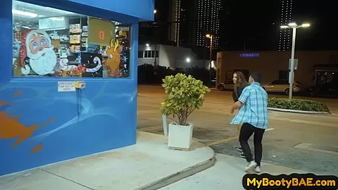 Public sex loving babe pussyfucked in public toilet of pump
