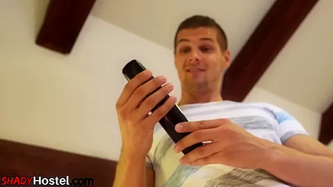 Threesome busty facesitting babes in FFM hostel room sex