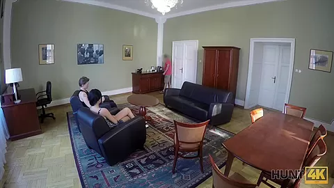 HUNT4K. Pretty brunette fucked by stranger to earn cash for ring