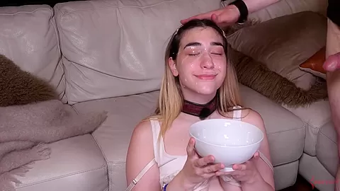 PAWG throating dick giving head