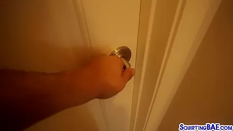 Squirting babe anally fucked in POV by big white cock