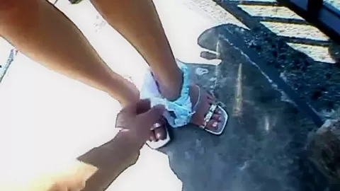Japanese Bitch Pussy Pounding outside the building