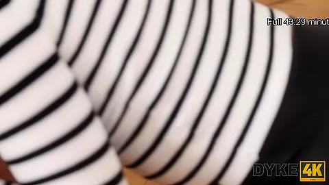 DYKE4K. Office Quickie with Foot Licking