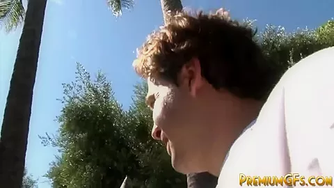 Cock riding bukkake slut gets facials