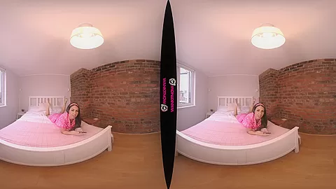 Rent Wank - Cute and Busty British Babe in Pink Strips