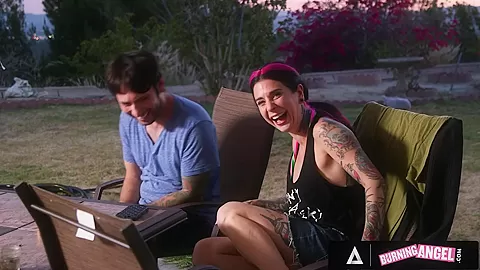 BURNING ANGEL - Horny Emo Girl Gets Her Asshole Fisted Before Ass Fucking Session