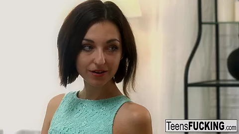 Cute Brunette Liona Has Anal Sex On The Couch - TeensFucking