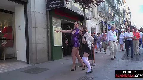 Naked slut public exposed and humiliated outdoor by domina