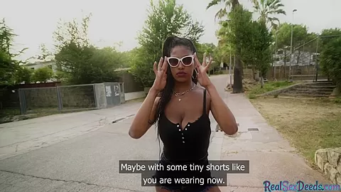 BWC fake agent fucks outdoor seducing bigtitted ebony
