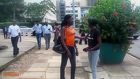 Lesbian Pick Up Artist Dominates Black MILF She Just Met On The Street!