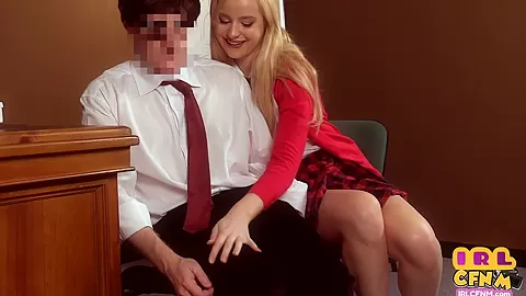 CFNM amateur college slut jerks and sucks professor cock