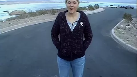 Public teen slut sucking on hard cock