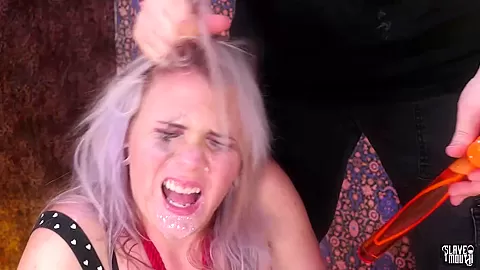 Pretty blonde sub sucks on her lords cock