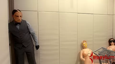 Tied up sub drinks piss and rides