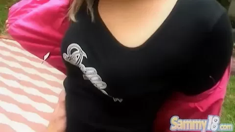 Petite teen 18+ pussy fucked after giving head