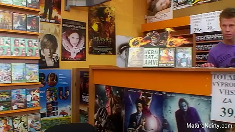 Sexy Blonde Mature Fucks Him In The Video Store - Mature'NDirty