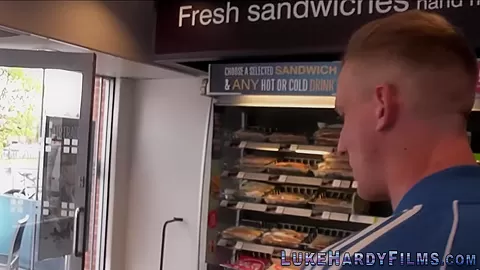 Goth whore gobbles Luke Hardys cock