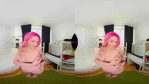 Bella Searis - Pink Hair And Pink Lingerie