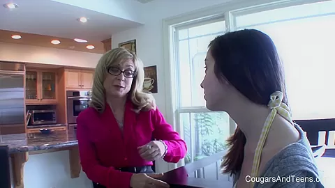 Busty Milf Nina Gives Her Stepdaughter A Going Away Present - CougarsandTeens