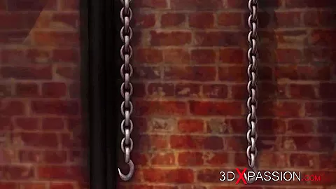 Super hardcore in a basement. Fat man fucks hard a sexy blonde slave