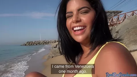 Curvy Latina gets pulled for outdoor sex in POV action
