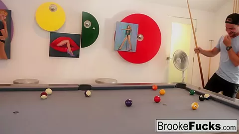 Brooke Brand in Brooke Plays Sexy Billiards With Vans Balls - BrookeBrand