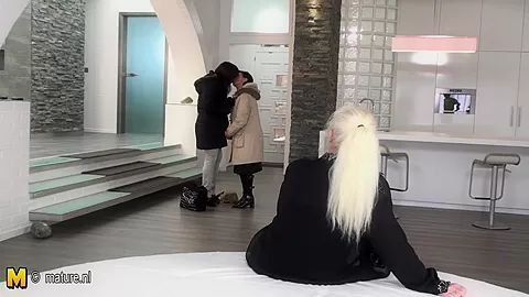 Three Naughty Old And Young Lesbians At Play - MatureNL