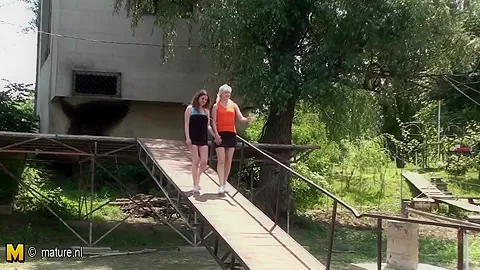 Hot Babe Doing A Naughty Older Lesbian On Holiday - MatureNL