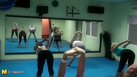 Mature Ladies Breaking Up A Sweat And Getting Naked - MatureNL