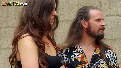 CFNM group BJ and HJ by British babes for lucky neighbor