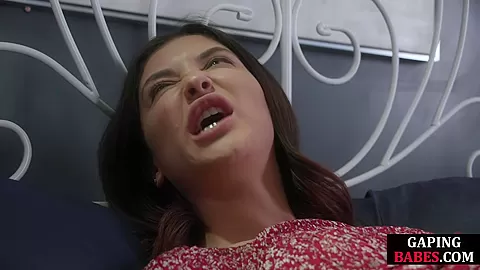 Gapped MILF fucked by 19yo slutty dyke with strapon