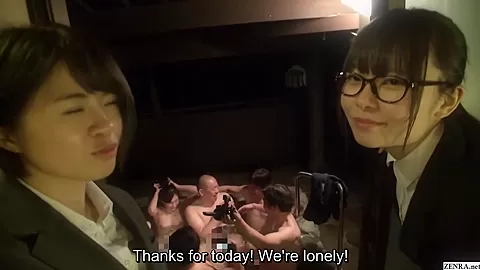 Japanese female employees take in a cheating wives orgy
