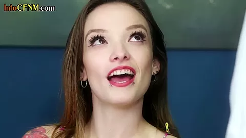 CFNM femdom IR HJ by slutty amateur BBC loving babes