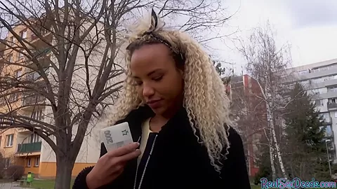 Pickedup Ebony babe gets paid for pussyfucking in POV