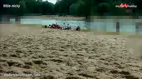 MyDirtyHobby - teen 18+ redhead babe squirts on a public beach
