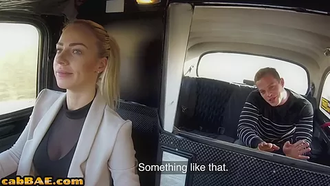 Hugetits cabbie pounded from behind after giving blowjob