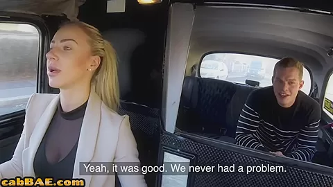Hugetits cabbie pounded from behind after giving blowjob