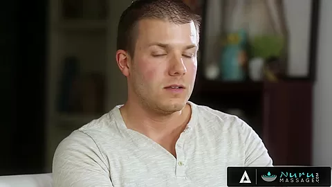 NURUMASSAGE Dominant Masseuse Dirty Talks Him Into Hard Fuck With Cumshot