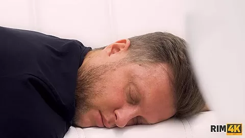 RIM4K. Girl with round tits licks ass of guy in his wildest sex dream