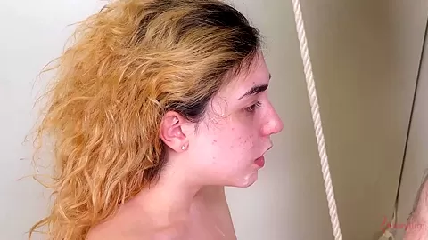 Ass fucked teen 18+ sub gets facial after fuck