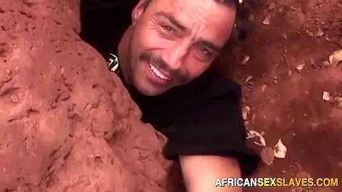 Black ebony submissive whore interracial hardcore outdoors