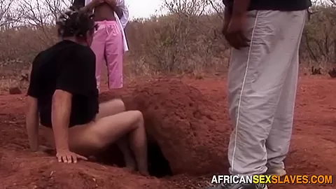Black ebony submissive whore interracial hardcore outdoors
