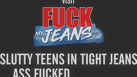 Happy Blonde Slut in Jeans Stripped Down and Ass Fucked