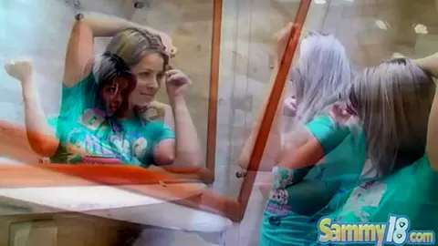 Sammy 18 and Lesbian GF Masturbate