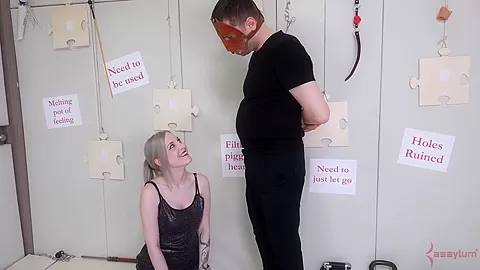Degraded and dildoed teen 18+ takes toy up ass