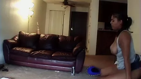Big Tits Girlfriend fucked in a cozy room with a black guy