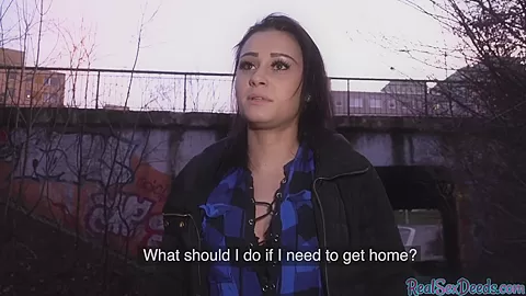 Darkhair Latina babe gets picked up and paid for sex